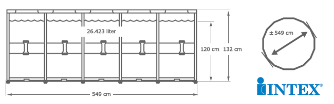 Intex ultra frame pool 549 afmetingen